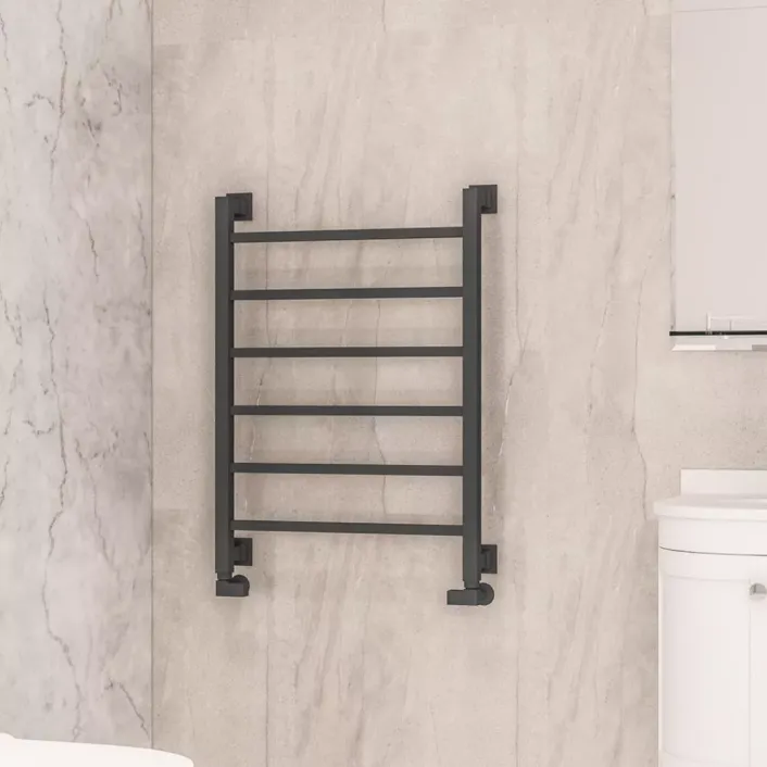 Eastbrook Loxley 800 x 600mm. Towel Rail Matt Anthracite