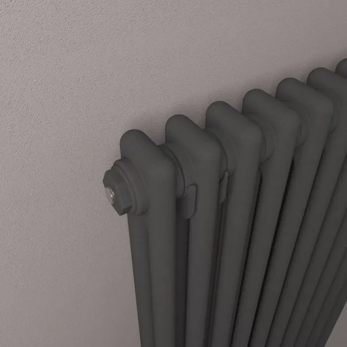 Eastbrook Rivassa 2 Column Radiator 600 x 518mm Matt Anthracite