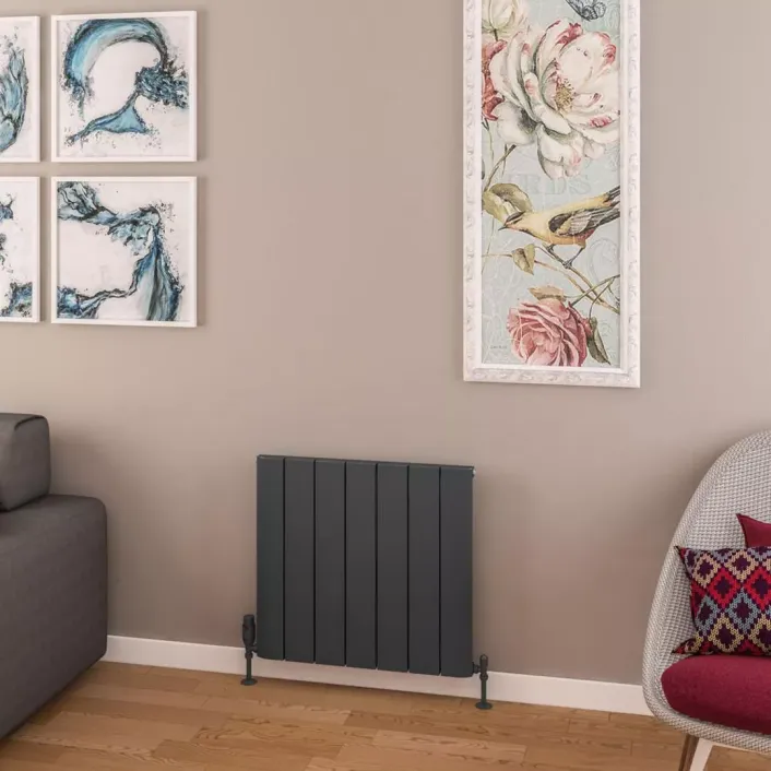 Eastbrook Withington 600 x 660 Aluminium Radiator Matt Anthracite
