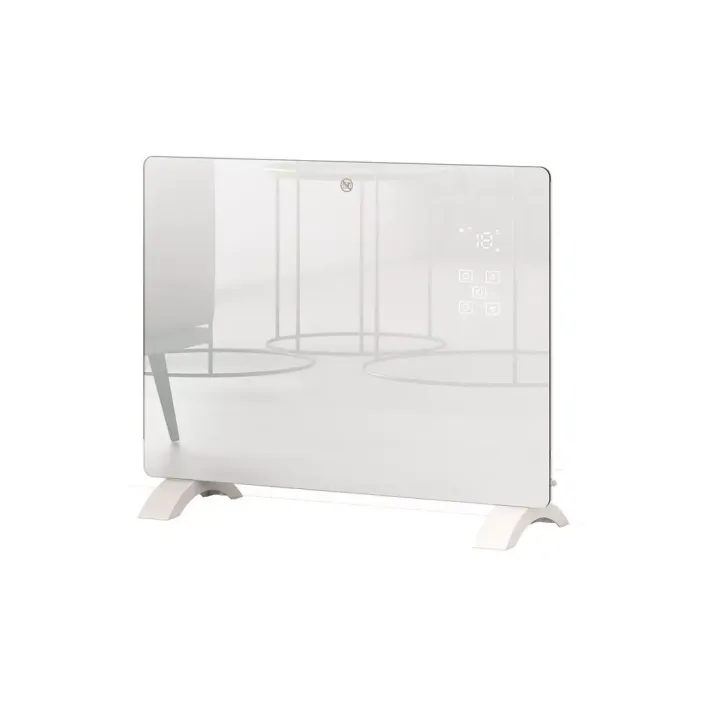 Eastbrook Cortona 555 x 650 Glass Fronted Electric Radiator 1500W White