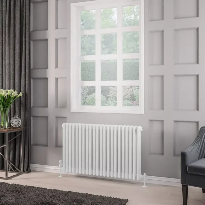 Eastbrook Rivassa 3 Column Radiator 600 x 1010mm Gloss White