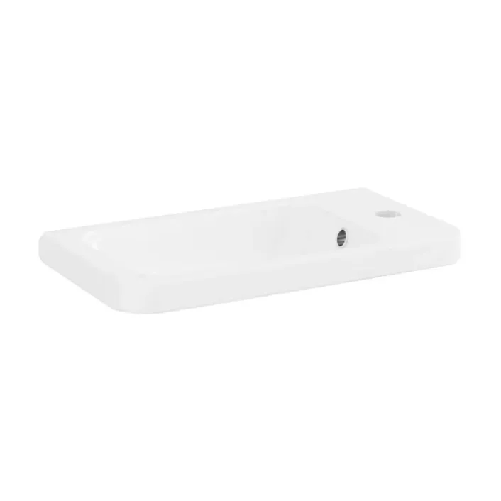 Eastbrook Cavone 40cm x 22cm 1 Tap Hole Cloakroom Basin with Overflow - White