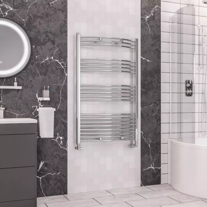 Eastbrook Wendover Curved Multirail 1200 x 750 Chrome