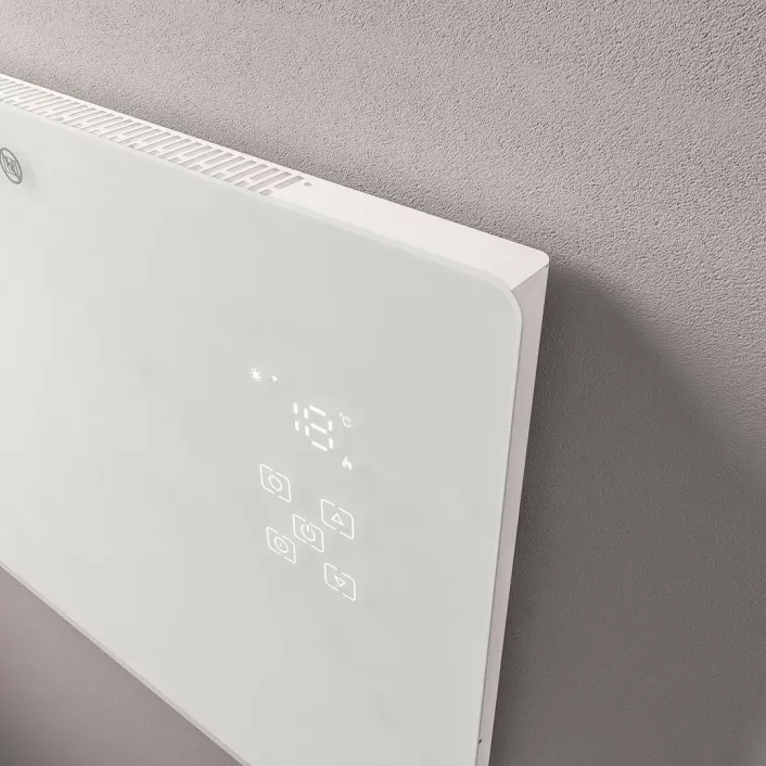 Eastbrook Cortona 555 x 770 Glass Fronted Electric Radiator 2000W White