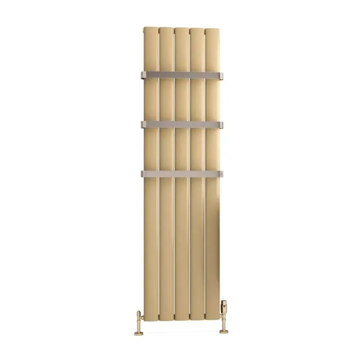 Eastbrook Malmesbury 1800 x 470 Aluminium Radiator Brass Effect