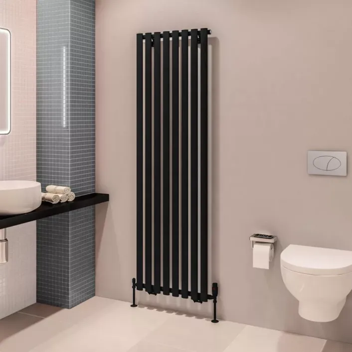 Eastbrook Tunstall 1800 x 560 Radiator Matt Black