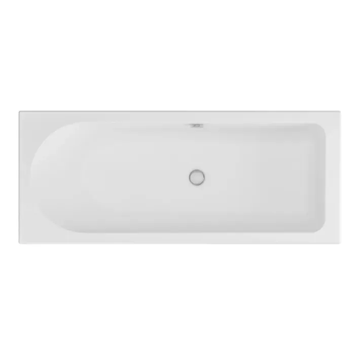 Eastbrook Biscay 1700 x 700 x 440mm Right Hand (RH) Straight Rectangular 5mm Shower Bath - White