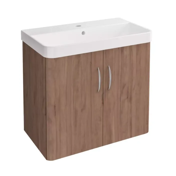 Eastbrook Cavone II 600x335mm Wall Hung 2 Door Unit - Medium Oak