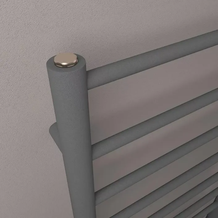 Eastbrook Tuscan Round 800 x 600 Towel Rail Matt Anthracite
