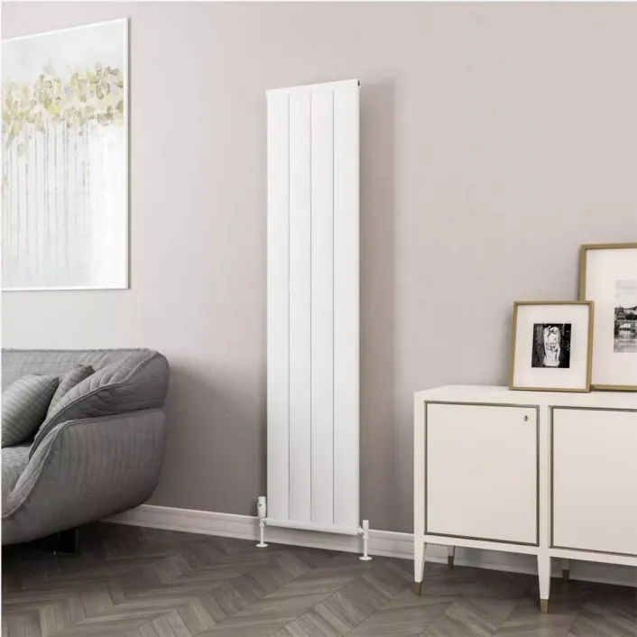 Eastbrook Kingswood Slimline 1800 x 410 Aluminium Radiator Matt White