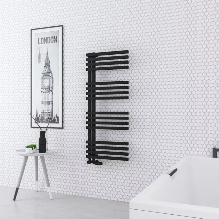 Eastbrook Reinbach 1200 x 500mm Towel Rail Matt Black
