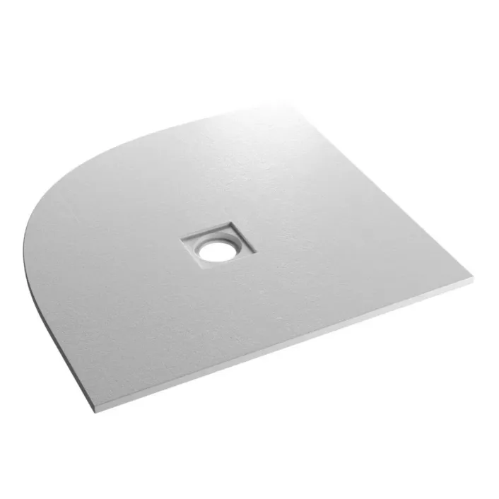 Eastbrook Crossland 800mm x 800mm Quad Slate Finish Shower Tray - Light Grey