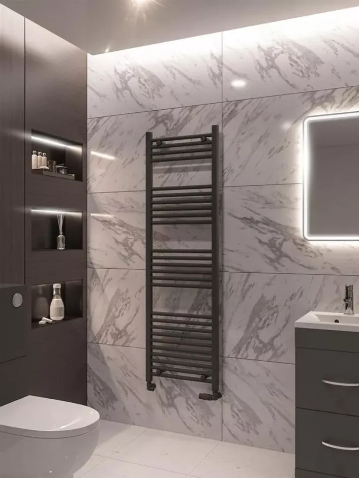 Eastbrook Wingrave 1600 x 500 Straight Multirail Matt Anthracite