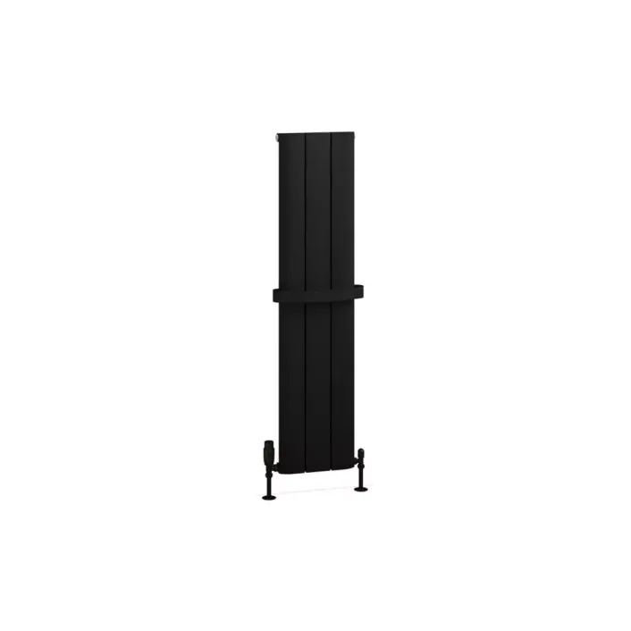 Eastbrook Withington 1200 x 280 Aluminium Radiator Matt Black
