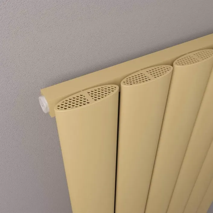 Eastbrook Malmesbury 1800 x 565 Aluminium Radiator Brass Effect