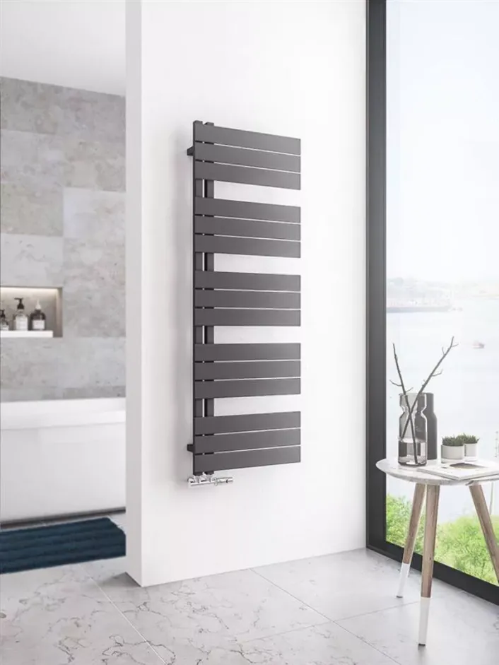 Eastbrook Helmsley 1400 x 500 Towel Rail Matt Anthracite