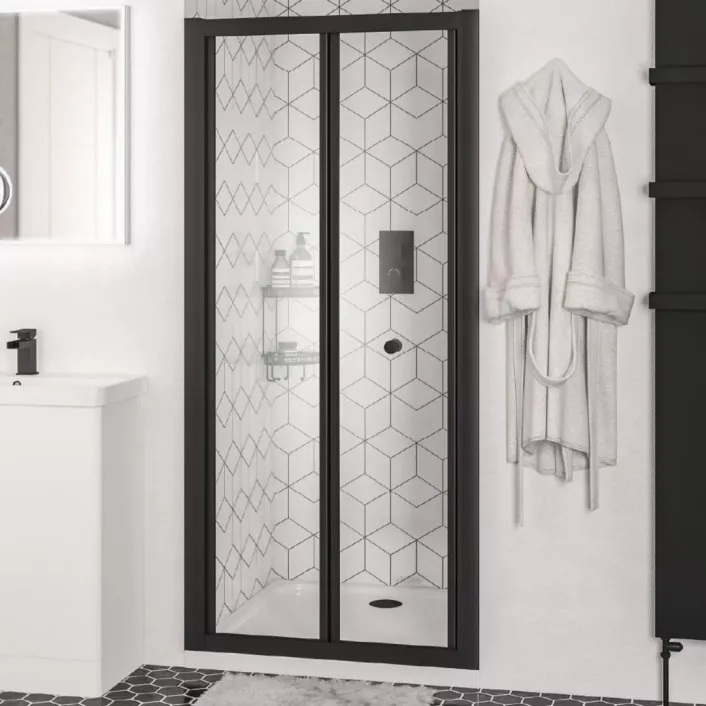 Eastbrook Volente 1850 x 900mm Bi-Fold Shower Door - Matt Black