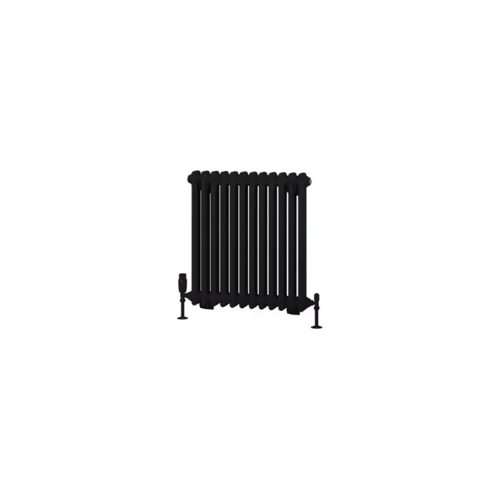 Eastbrook Rivassa 2 Column Radiator 600 x 563mm Matt Black