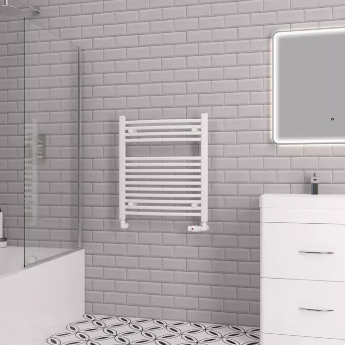 Eastbrook Curved Biava Multirail 688 x 600 Gloss White