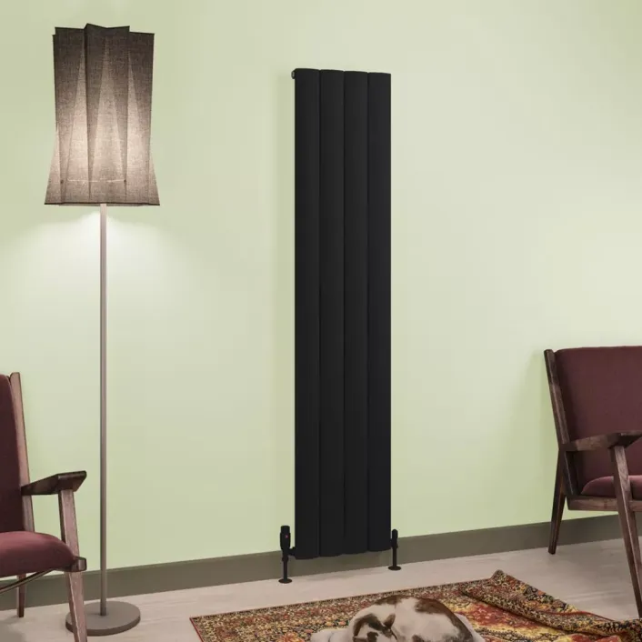 Eastbrook Tordino 1800 x 375 Aluminium Radiator Matt Black