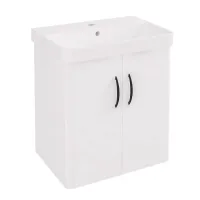 Eastbrook Cavone II 50CM 2 Door Wall Hung Basin Vanity Unit - White