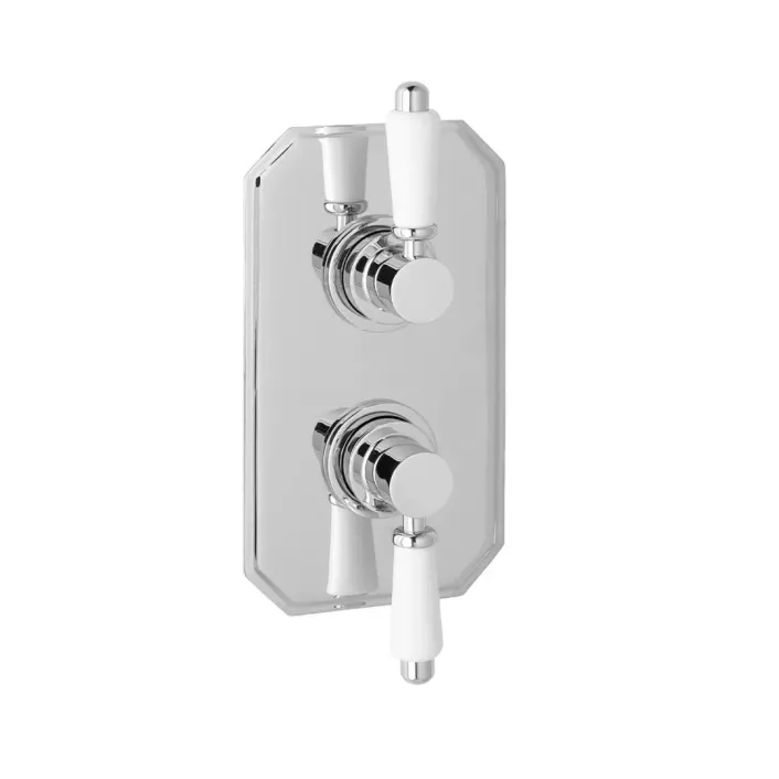 Eastbrook Traditional Twin Valve Plate - Chrome