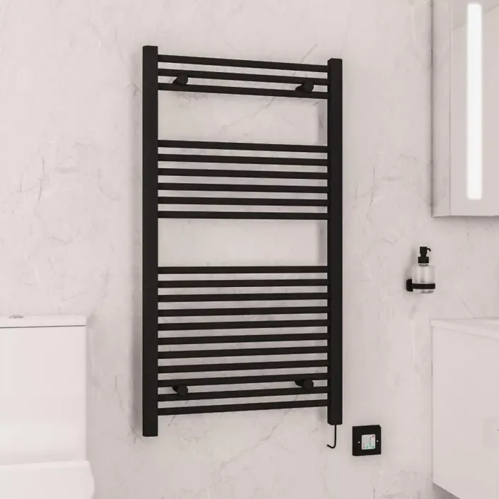 Eastbrook Biava Dry Element Towel Rail 1100x600mm Matt Black