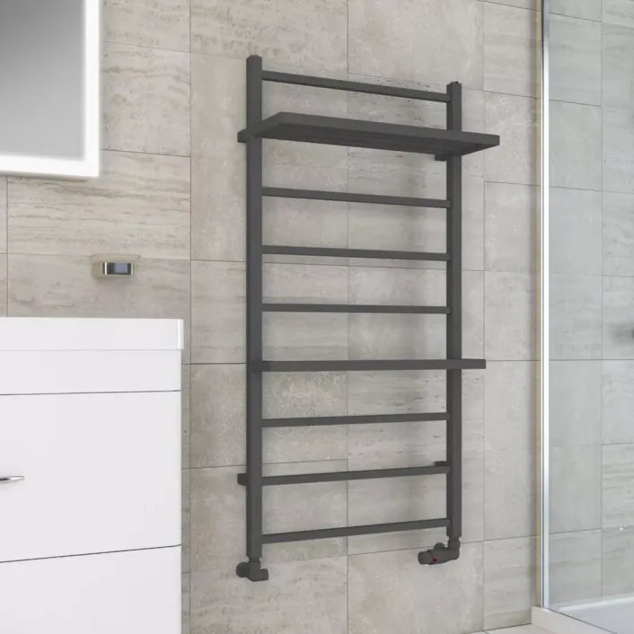 Eastbrook Launton Designer Towel Rail 1200x600mm Matt Anthracite