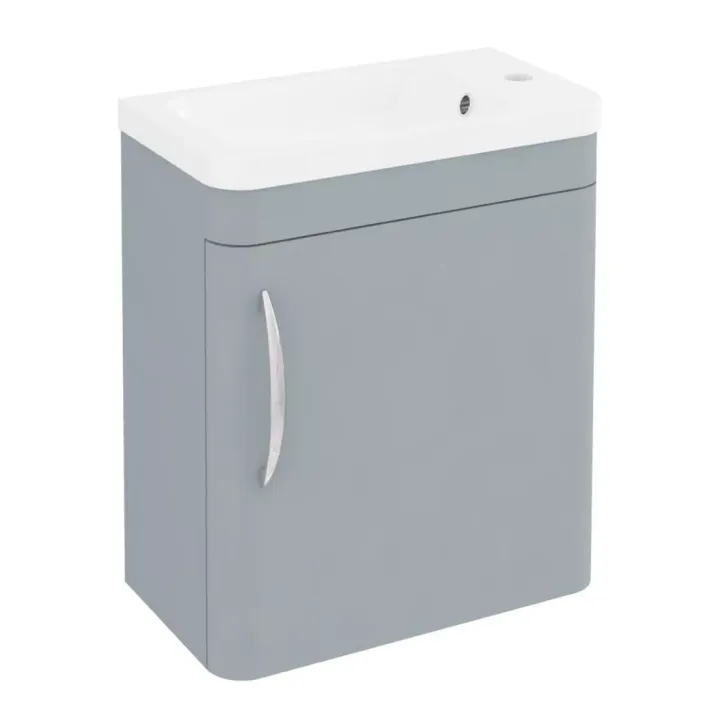 Eastbrook Cavone 40CM 1 Door Basin Vanity Unit - Matt Grey - Wall Hung