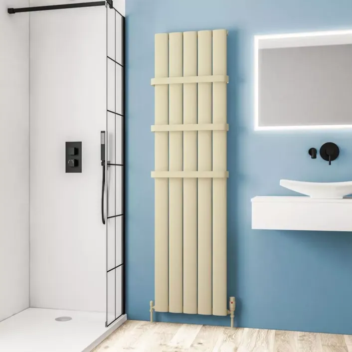Eastbrook Malmesbury 1800 x 470 Aluminium Radiator Matt Cappuccino