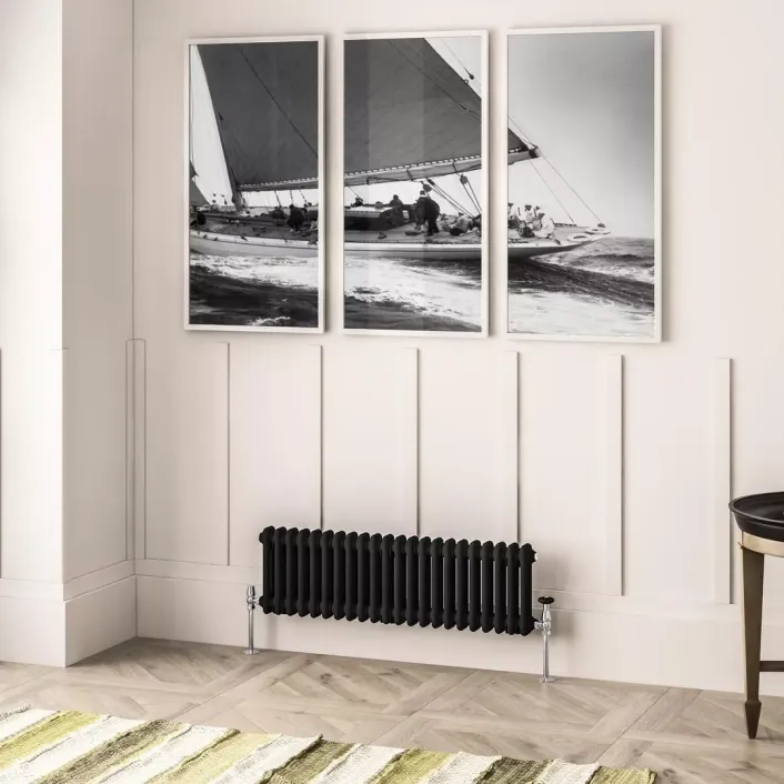 Eastbrook Imperia 2 Column Radiator 300 x 1010mm Matt Black