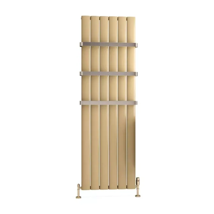 Eastbrook Malmesbury 1800 x 565 Aluminium Radiator Brass Effect
