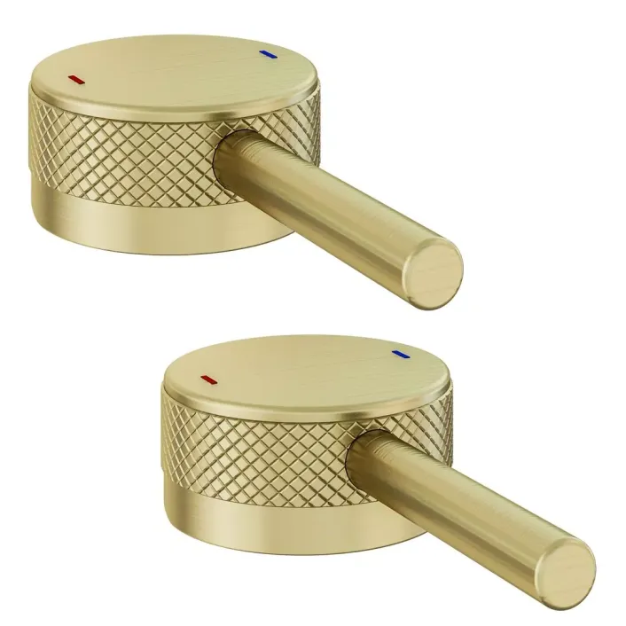 Eastbrook (Single) Meriden Half Knurling Tap Handle for Freestanding Bath Tap Brushed Brass