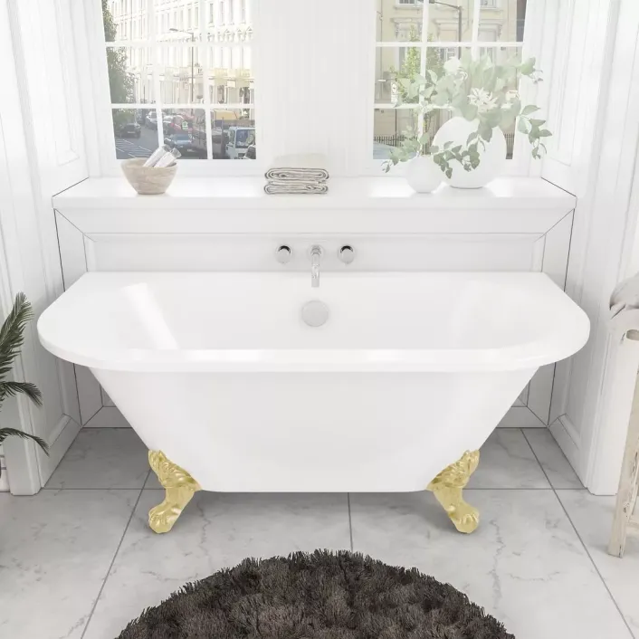 Eastbrook Mortlake 1500 x 740 x 610mm (435mm Depth) Freestanding Bath - White