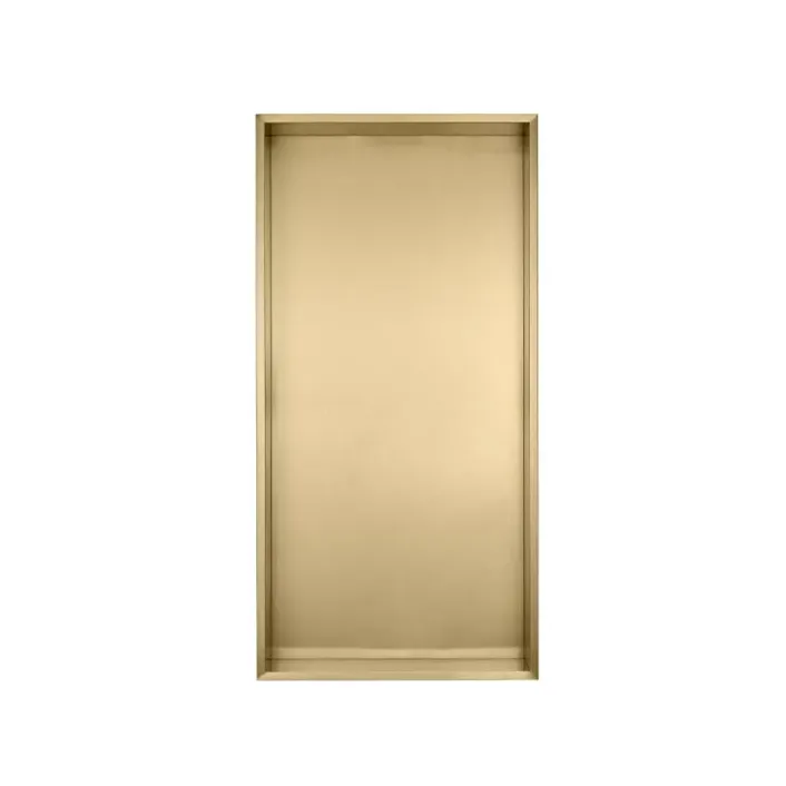 Eastbrook 600x300mm Shower Niche - Brushed Brass
