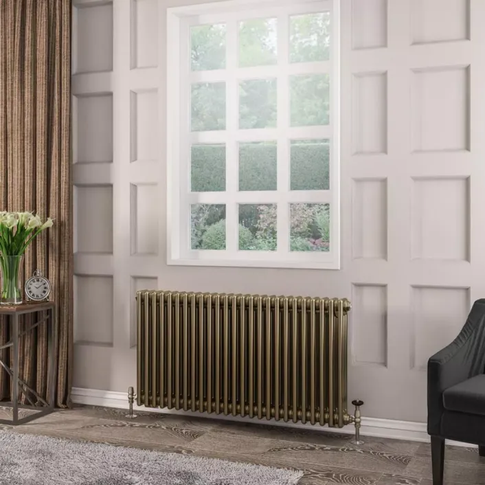 Eastbrook Rivassa 3 Column Radiator 600 x 1148mm Bronze Effect