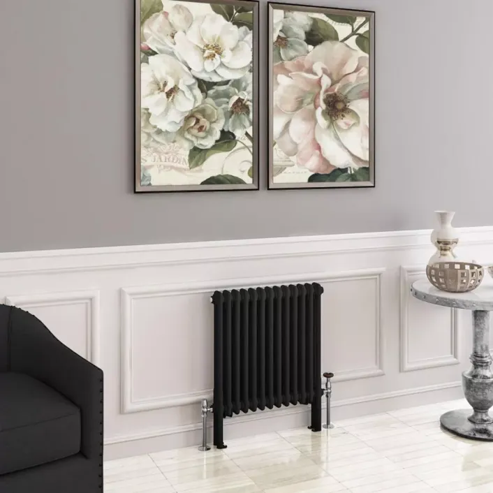 Eastbrook Imperia 2 Column Radiator 600 x 605mm Matt Black