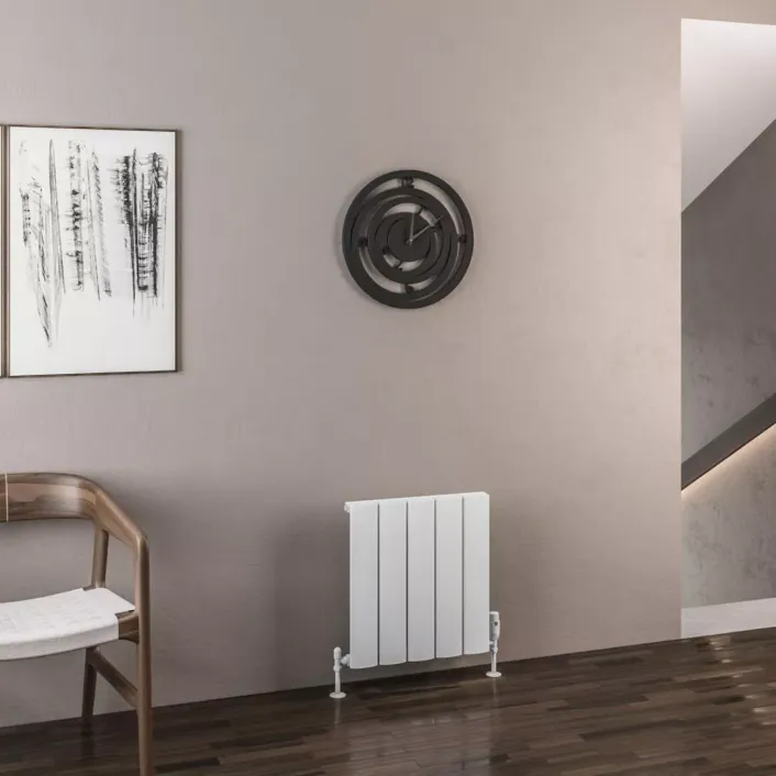 Eastbrook Malmesbury 500 x 470 Aluminium Radiator Matt White