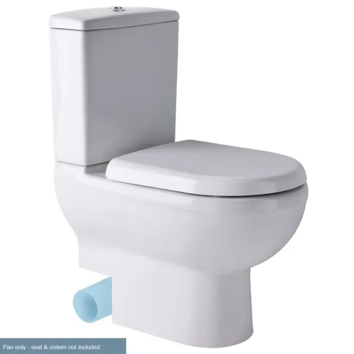 Eastbrook Dura Close Coupled Back To Wall Eco Vortex WC Pan with Left Hand Exit - White