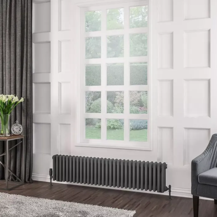 Eastbrook Rivassa 3 Column Rad. 300x1373mm Matt Anthracite