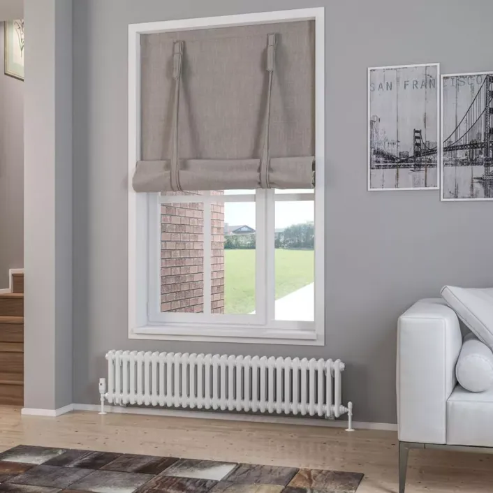 Eastbrook Rivassa 2 Column Radiator 300 x 1373mm Gloss White