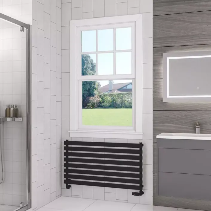 Eastbrook Tunstall 560 x 1000 Towel Rail Matt Black