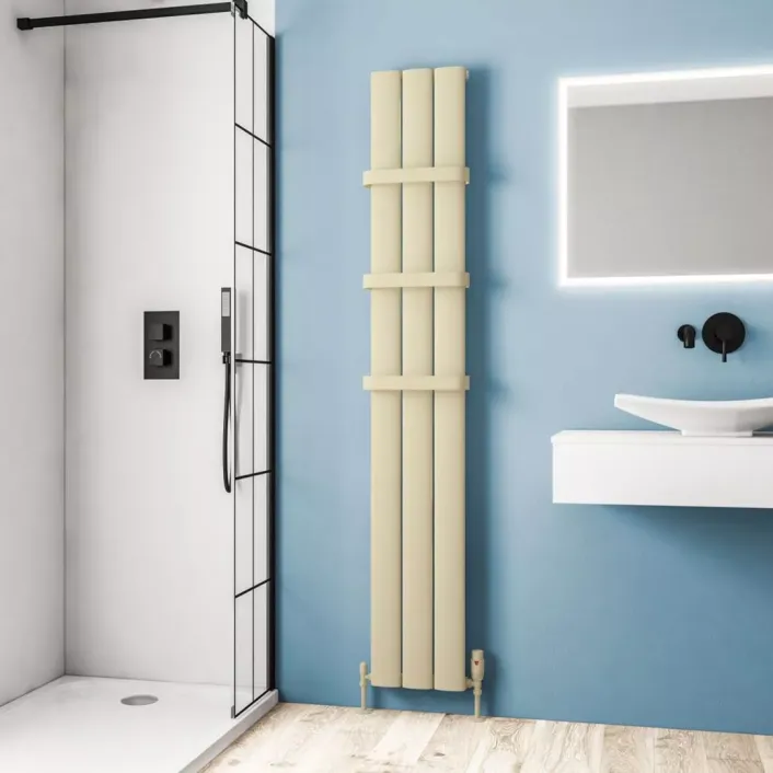 Eastbrook Malmesbury 1800 x 280 Aluminium Radiator Matt Cappuccino