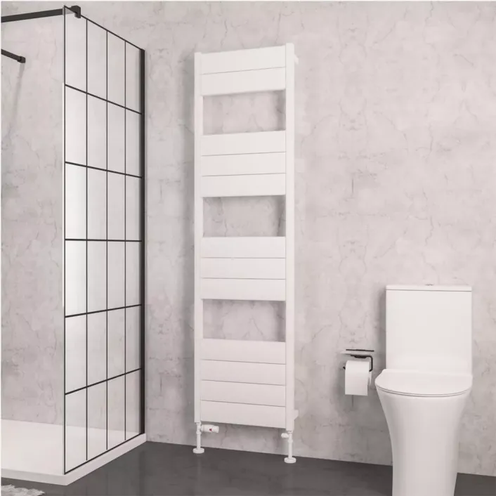 Eastbrook Kingswood Slimline 1820 x 500 Aluminium Towel Rail Matt White