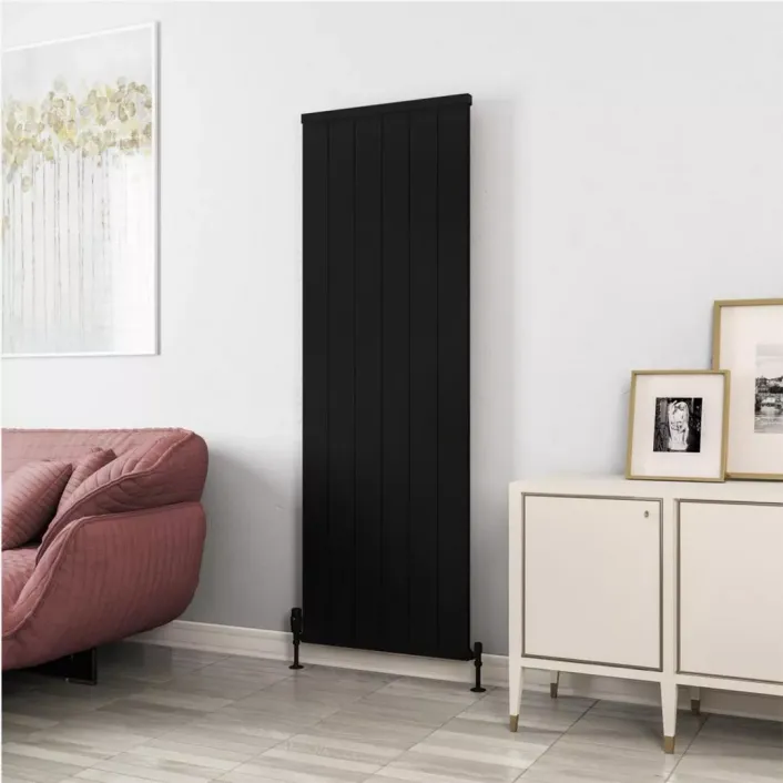 Eastbrook Kingswood Slimline 1800 x 610 Aluminium Radiator Matt Black
