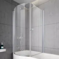 Eastbrook Beaufort 6mm 1535 x (775+850)mm Left Hand (LH) Type 1 Pivot Door Bath Screen - Chrome