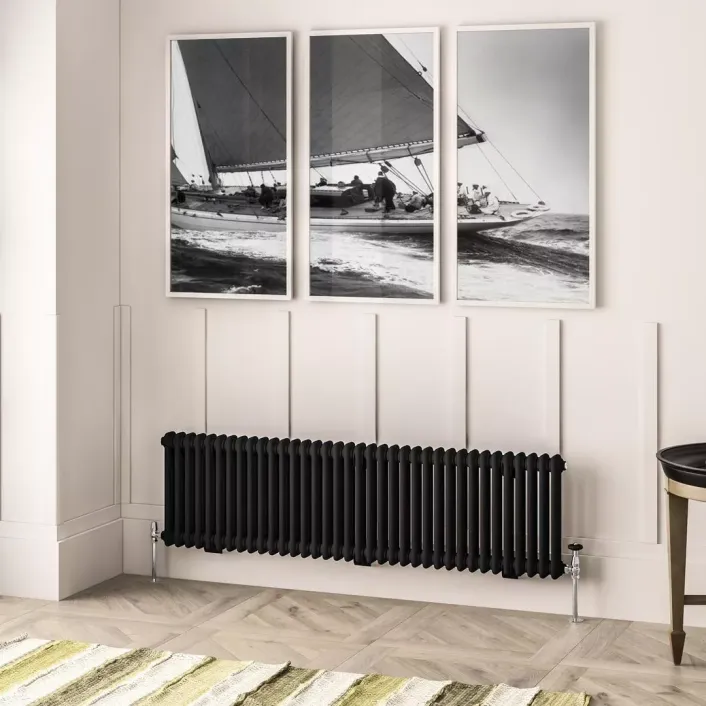 Eastbrook Imperia 2 Column Radiator 450 x 1460mm Matt Black