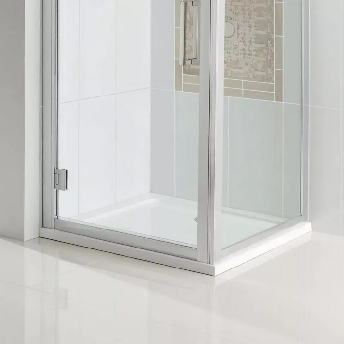Eastbrook Volente Plan A ABS 700mm x 700mm Rectangular Stone Resin Shower Tray - White