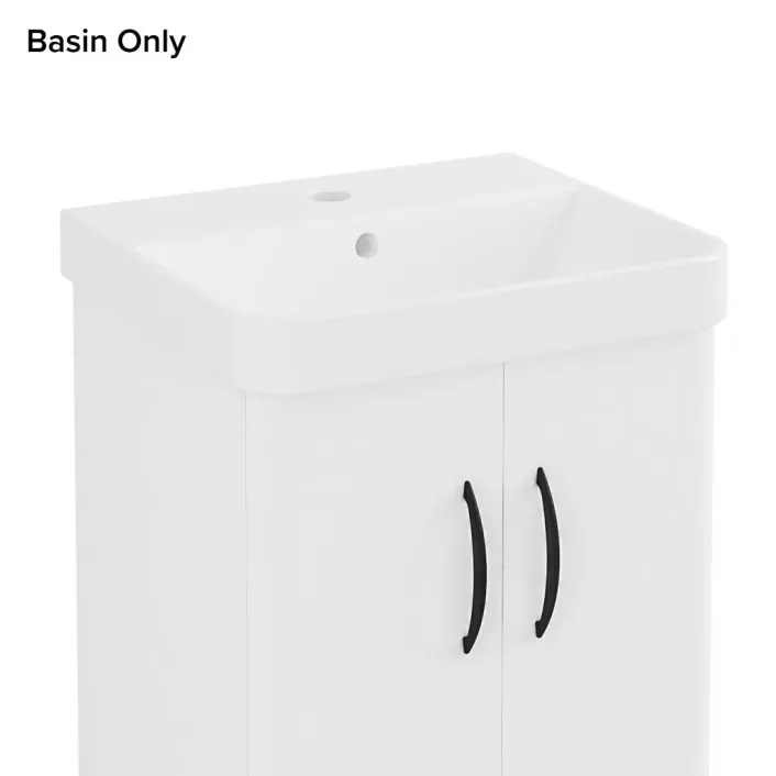 Eastbrook Cavone II 35cm x 40cm 1 Tap Hole Ceramic Basin - White