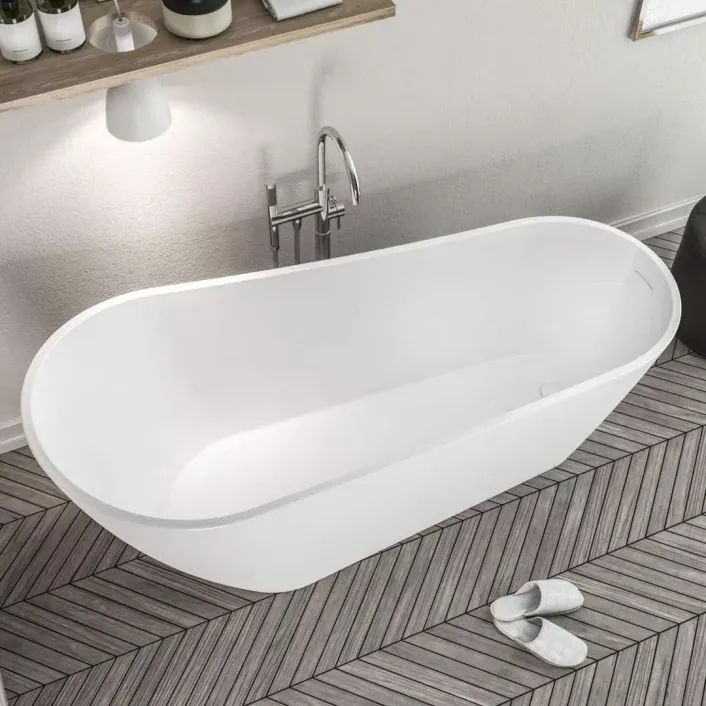 Eastbrook Wickham 1700 x 740 x 740mm (590mm Depth) Freestanding Bath Inc Waste - White